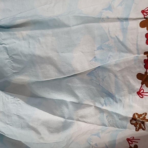 Hell Bunny Light Blue Gingerbread Print A-Line Skirt - Picture 4 of 9